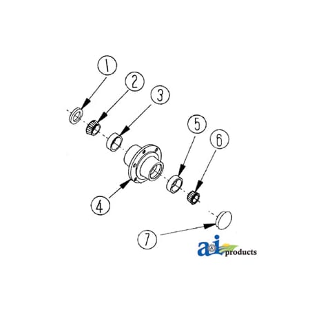 A & I Products CTD Hub Seal, w/ 3.55" O.D. & 2.00" I.D 4" x4" x1" A-7212